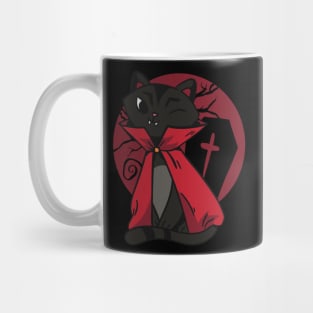 Black Vampire Cat Mug